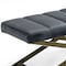 Homeroots 47in Gray And Gold Upholstered Velvet Dining bench 473172 - alternate 4
