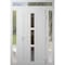 Vdomdoors Front Exterior Prehung Metal-Plastic Door Frosted Glass / MANUX 8112 White Silk / Office Commercial MANUX8112EXD-WS-W16+32+16-H80+12-LH-I - alternate 1
