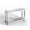 Homeroots 47" Silver Mirrored Glass And Faux Crystals Console Table With Shelf 568866 - alternate 4