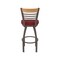Holland Bar Stool Co Eleanor 30in Swivel Bar Stool with Bronze Finish, Medium Back and Graph Ruby Seat 880 - alternate 5