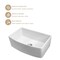 Wrightmaster 33 in. Curved Apron-Front Single Bowl White Ceramic Kitchen Sink w/Bottom Grids and Basket Strainer ZOR-AW331910DS - alternate 6