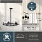 Vaxcel Grantley 6 Light Matte Black Wheel Chandelier Fixture Clear Glass Shade, LED Compatible, Damp Rated H0290 - alternate 6