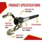 Mytee Products 3/8 in - 1/2 in Torque Drive Load Binder with Heavy-Duty Grab Hooks 9,200 lbs WLL, 4PK CBRS-SB-38x4 - alternate 5