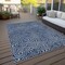 Homeroots 3' X 5' Navy Blue And Gray Abstract Washable Indoor Outdoor Area Rug 599820 - alternate 8
