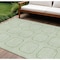 Homeroots 10' X 14' Mint Green And Ivory Geometric Washable Indoor Outdoor Area Rug 610834 - alternate 1