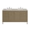 James Martin Vanities Chicago 60'' D Vanity, Walnut Whisper, w/ Victorian Sil Silestone Top w/FreePower Wireless Charger 503-V60D-WLW-FVSL - alternate 1