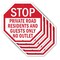 Signmission Stop Private Road Residents and Gue, 10 inch X 10 inch, Aluminum Metal Signs, 5PK OC-A-5Pack-10-83 - alternate 1