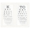 Homeroots Set Of Two Eye Charts 3 White Framed Print Wall Art, 2PK 406144 - alternate 1