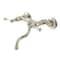 Kingston Brass Double-Handle Wall Mount Bathroom Faucet, Polished Nickel KS2116BL - alternate 1