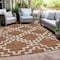 Homeroots 5' X 8' Brown And Ivory Geometric Washable Indoor Outdoor Area Rug 593781 - alternate 3