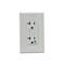 Leviton Recept, Wht, 20 A, GFCI, 2P3W, Back; Side, 1PK GFNT2-HGW - alternate 3