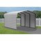 Arrow Storage Products Galvanized Steel Carport, W/ 2-Sided Enclosure, Compact Car Metal Carport Kit, 10'x15'x7', Eggshell CPH101507ECL2 - alternate 4