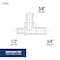 Everflow 3/4'' x 1/2'' x 3/4'' PEX Barb Reducing Tee Pipe Fitting; Plastic Poly Alloy PPRT3413 - alternate 4