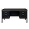 Regency Mesa Steel Double Pedestal Teacher's Office Desk 60in x 30in, Neo Walnut Top, Black Base 66266DPNWBK - alternate 3