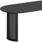 Homeroots 66" Black Solid Wood Double Pedestal Base Oval Dining Table 712857 - alternate 4