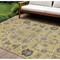 Homeroots 10' X 14' Yellow Gray And Charcoal Oriental Washable Indoor Outdoor Area Rug 582085 - alternate 1