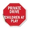 Signmission Private Drive Children at Play, 10 Inch X 10 Inch, Vinyl Decal OC-D-10-35 - alternate 1