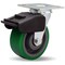 Hamilton Combination Brake Swivel Caster, 5" x 2" Duralast Polyurethane (95A) on Cast Iron Wheel S-BC-5DB - alternate 1