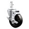Service Caster 4 Inch Hard Rubber Wheel Swivel 7/8 Inch Square Stem Caster with Brake SCC SCC-SQ20S414-HRS-TLB-78 - alternate 1