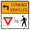 Sign Solutions Usa Traffic Sign, 30 in Width, Aluminum Sign, Square DUS10DWT3030R10-15L - alternate 1