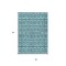 Homeroots 5' X 8' Teal Blue And Ivory Geometric Washable Indoor Outdoor Area Rug 613808 - alternate 5