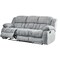 Homeroots 88" Light Gray Upholstered Reclining USB Sofa With Toss Pillow 559210 - alternate 5