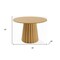 Homeroots 46" Brown Solid Wood Pedestal Base Round Top Dining Table 721018 - alternate 4
