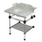 Kingston Brass 30-Inch Carrara Marble Console Sink with Acrylic Legs and Shelf, 8-Inch, 3-Hole LMS3030MAB5 - alternate 1