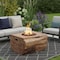 Homeroots 50000 BTU 40in Brown Aluminum Natural Gas Rectangular Fire Pit With Cover 535178 - alternate 3