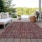 Homeroots 3' X 5' Pink And Brick Red Damask Washable Indoor Outdoor Area Rug 605097 - alternate 9