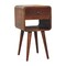 Homeroots 22" Brown Solid Wood One Drawer Nightstand 651476 - alternate 10