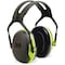 3M Peltor Peltor X4 Over-the-Head Earmuffs, Dielectric, Passive, NRR 27 dB, Foam, Black/Chartreuse X4A - alternate 1