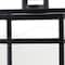 Homeroots Set of Three Clear And Black Glass And Stainless Steel Tabletop Lantern Candle Holders, 3PK 719760 - alternate 5