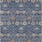 Homeroots 9' X 12' Navy Blue Brown And Beige Floral Washable Indoor Outdoor Area Rug 605435 - alternate 4