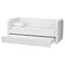 Baxton Studio Palmer Cream Teddy-Bear Fabric Daybed with Rolling Trundle 265-14500-ZORO - alternate 5