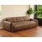Homeroots 95" Dark Brown Top Grain Leather Sofa With Black Legs 491345 - alternate 5