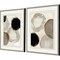 Homeroots Set Of Two Beige Rings Silver Framed Print Wall Art, 2PK 527008 - alternate 3
