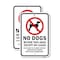 Signmission No Dogs Within This Area Except On Leash Dogs Must Aluminum, 18" x 24", A-1824-25102 A-1824-25102 - alternate 1