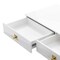 Homeroots 47" White Wood and Gold Stainless Steel Sled Console Table With Two Drawers 543865 - alternate 5