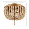 Jonathan Y Allison 10" 2-Light Shabby Chic Farmhouse Wood Beaded/Metal LED Flush Mount, Antique Gold/Cream JYL9074A - alternate 5