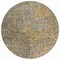 Homeroots 8' Gold And Gray Round Abstract Washable Indoor Outdoor Area Rug 596796 - alternate 5