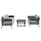 Armen Living Menorca Aluminum Outdoor Coffee Table in Dark Gray SETODMNGRBX4 - alternate 1