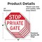 Signmission Stop Private Gate, 4 inch X 4 inch, Vinyl Decal, 5PK OC-D-5PACK-4-131 - alternate 3