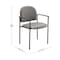 Flash Furniture Tiffany Comfort Gray Vinyl Stackable Steel Side Reception Chair with Arms BT-516-1-GRY-VINYL-GG - alternate 6