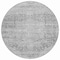 Homeroots 8' Gray And Ivory Round Oriental Washable Indoor Outdoor Area Rug 605117 - alternate 6