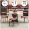 Leisuremod Lume Modern Dining Side Chair in Polyester with Black Steel Frame in Burgundy, 2PK LC20BUR2 - alternate 7