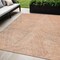 Homeroots 5' X 8' Peach Blue And Ivory Abstract Washable Indoor Outdoor Area Rug 597035 - alternate 1