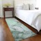 Homeroots 8' Runner Green Abstract Washable Non Skid Indoor Outdoor Runner Rug 559506 - alternate 5