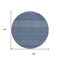 Homeroots 8' Navy Blue And Ivory Round Chevron Washable Indoor Outdoor Area Rug 612282 - alternate 4