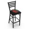 Holland Bar Stool Co 30" Blk Wrinkle USC Trojans Stationary Bar Stool, Ladder Back L00430SouCal - alternate 1